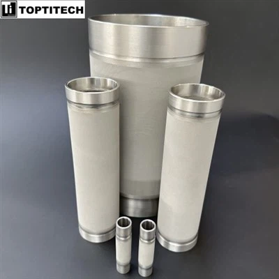 0.45um Tvíopnað Títan Powder Porous Filter Pipe